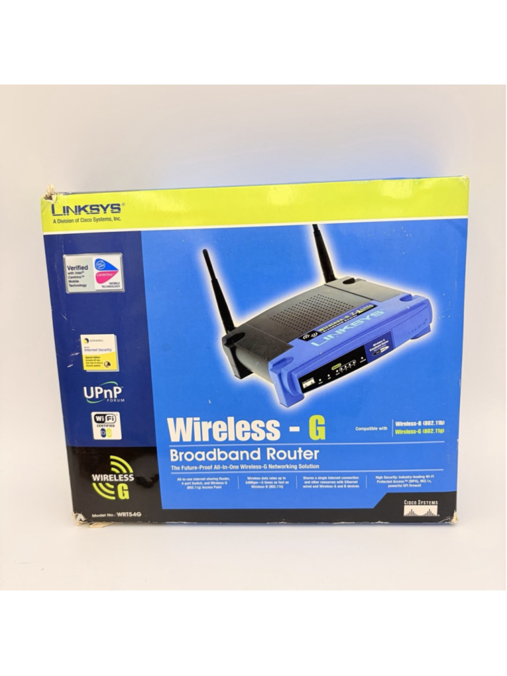 Linksys Wireless-G Broadband Router 2.4 GHz 4-Port Model WRT54G